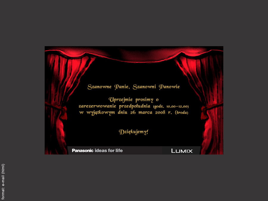 gala lumix 2008 - email design