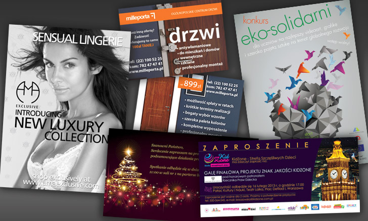 Prints and e-advertising - Selected flyers, posters and invitations from 2012
